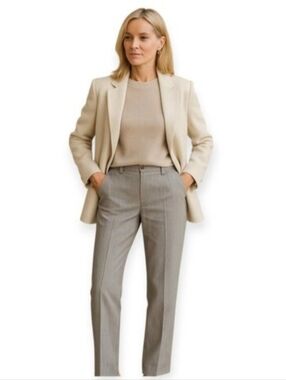 Designer Dries Van Noten Lightweight Grey Cotton Trousers Women Size 26 EU 36